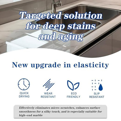 Granite Gloss Conditioner, Marble Polishing Paste, Quartz Polishing Compound, Professional Marble Polish, Polishing Kit - Easily Restore the Gloss of Stone