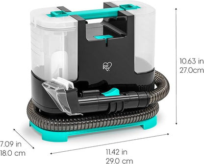 IRIS USA Carpet Spot Cleaner Machine 110V with Auto Spray for Low Pile Carpet, Couch, Sofa, Upholstery, Car Detailing, Shallow Berber Rug, Lightweight Portable Chemical-Free Stain Remover, 1000mL Tank
