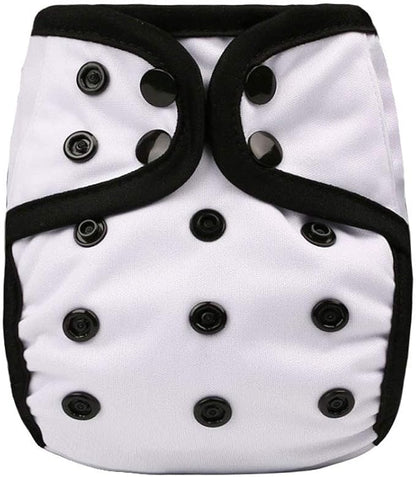OsoCozy Newborn Reusable Cloth Diaper Covers - Adjustable Snap Fit & Double Leg Gussets for Baby Boys & Girls from 6-12 Pounds. Use with Prefold, Flat or Fitted Cloth Diapers or Snap-in Inserts