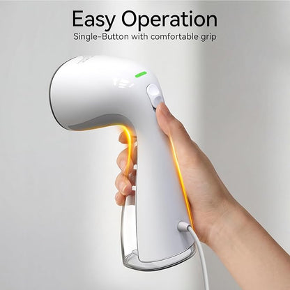 HiLIFE Upgraded Steamer for Clothes, Handheld & Portable, 1100W Powerful Steam, 300ml Big Capacity & No Leak Design, 30S Fast Heat-up, Quick Wrinkle Remover, Compact Size for Travel, ONLY 120V