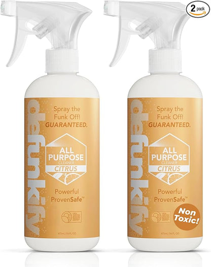 All Purpose Cleaner Spray, 32oz. 'Citrus' Essential Oil Multipurpose Cleaner Spray for Kitchen, Floor. ProvenSafe™ Bathroom Cleaner, Shower Cleaner. Multi-Surface Cleaning Spray Safe for Kids, Pets