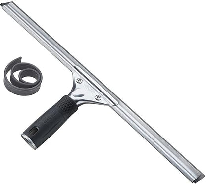 Unger Professional Steel Window and Glass Squeegee with Replacement Rubber, 16 Inch (Pack of 1)