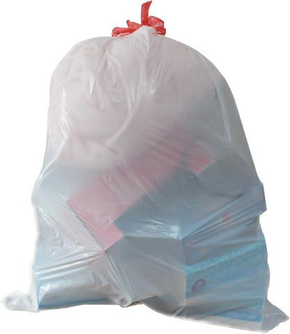 Orino Ultra Strong Garbage Bags 8 Gallon Trash Can Liners for Kitchen and Office Unscented White Drawstring Trash Bags, 60 Count 0.74 mil 22" x 24"