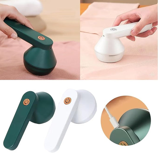 USB Rechargeable Fabric Shaver, Electric Lint Remover, Sweater Cordless Clothes Defuzzer, Portable Pills Trimmer for Clothes, Furniture (White)