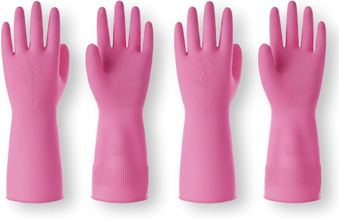 Premium Dishwashing Gloves Reusable Rubber Kitchen Cleaning Waterproof Hand Protection