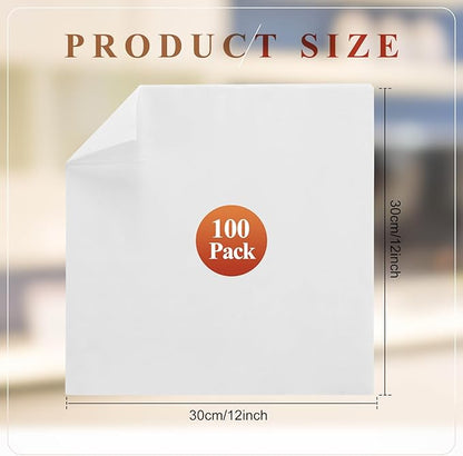 Tranqun 100 Pcs Disposable Microfiber Cleaning Cloth Bulk 12 x 12 Inch Lint Free Cloths Non Abrasive Window Wipes High Absorbent Microfiber Cleaning Rag for Household Kitchen Car Window