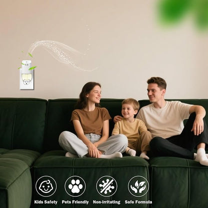 Plug In Refills Air Freshener, Scented Wall Plug in Refills for Home and Bathroom, Jasmine, Hawaiian & Cotton Scents, 6 Count (3.96 Fl Oz), Compatible with Air Wick & Glade, Not Include Glade Plus