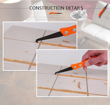 12PCS Grout Remover Tool, 2 Grout Saw and 10 Removal Knife, Caulking Tool Kit Caulking Edge Kit for Kitchen, Bathroom, Bedroom, Tiles Gap