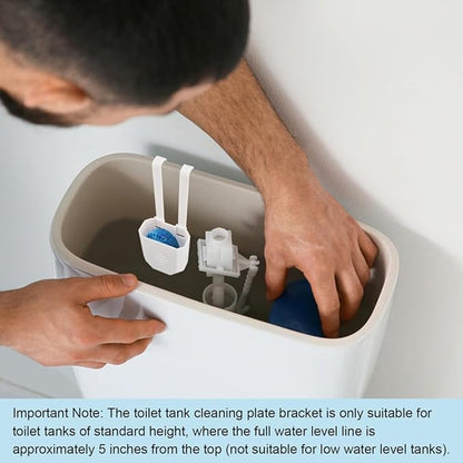 Toilet Tank Tablet Holder, 3.7 x 2.9 x 0.7 Inch Hanging Toilets Bowl Tablet Holder, Toilet Tank Bleach Tablets Bracket(SIZE:1 Pcs)