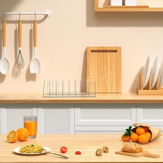 SOLUSTRE Stainless Steel Kitchen Dish Drying Rack with Utensil Holder and Drain Tray Bowl and Plate Storage Organizer for Countertop Sink Area Stable Non-Tip Design 11.81X3.93X3.74 Inches