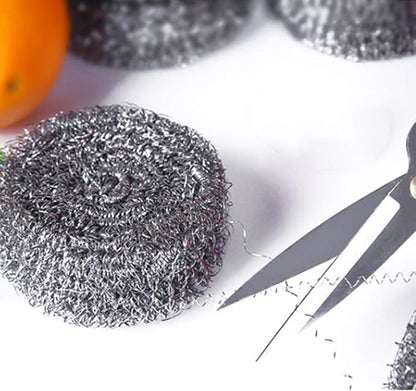 6 Pack Stainless Steel Scrubber,Reusable Steel Scrubber for Bathroom,Kitchens,Ovens,Sinks Cleaning,Heavy Duty Metal Scrubber for Scrubbing Pots,Stoves,Dishes,Cast Iron,BBQ Grills,Pans