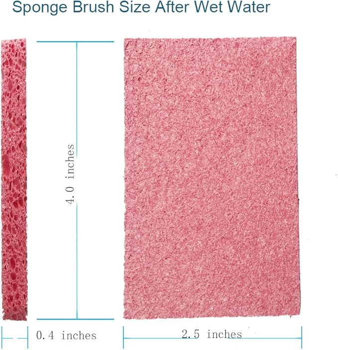 12PCS Cleaning Sponge，2.5X4.0 inches, Kitchen DishSponge, Cleaning Scrub Color Sponge, Biodegradable Natural Sponge, Non-Scratch Kitchen Cellulose Dishwashing.