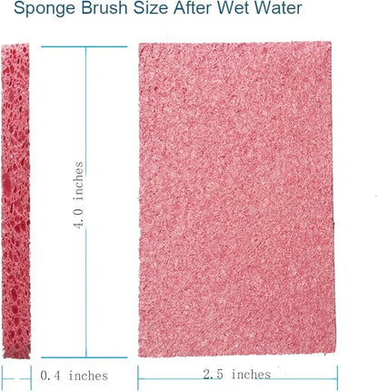 12PCS Cleaning Sponge，2.5X4.0 inches, Kitchen DishSponge, Cleaning Scrub Color Sponge, Biodegradable Natural Sponge, Non-Scratch Kitchen Cellulose Dishwashing.