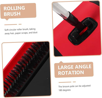 Cabilock Handheld Carpet Sweeper with Adjustable Handle Portable PET Hair and Dust Cleaner Manual Non-Electric Rug Roller Brush for Home and Office Cleaning