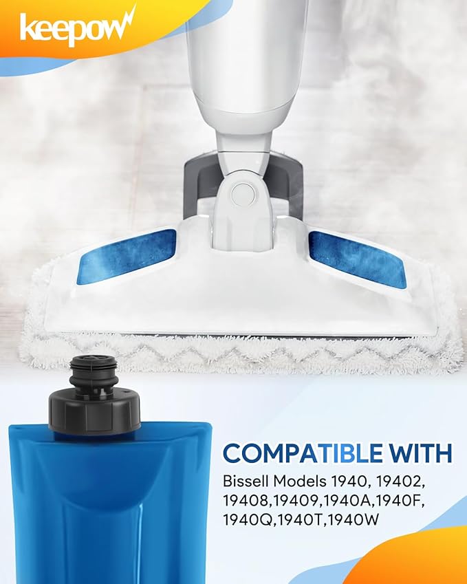 KEEPOW Steam Mop Replacement Parts Compatible with Bissell Powerfresh Steam Mop 1940 Series, Water Tank Caps Replacement, Replaces part 203-8413 2038413 (1 Pack)