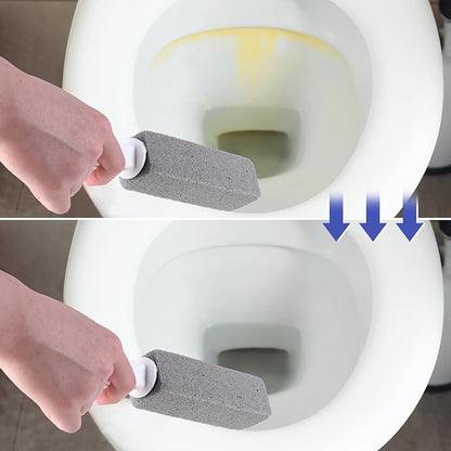 7 Pack Pumice Stone for Toilet Cleaning, Pumice Stone Toilet Bowl Cleaner, Pumice Scouring Stick with Handle, Powerfully Cleans Hard Water Rings, Replaceable Design
