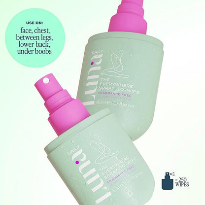 Luna Daily The Fragrance Free Everywhere Spray-To-Wipe | 80ml