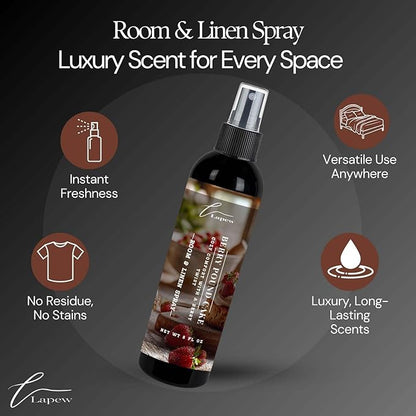Lapew Room & Linen Spray | Fragrance Mist for Home, Car & Office | Fabric & Air Freshener | Neutralizing Mist | Made in USA | Berry Pound Cake