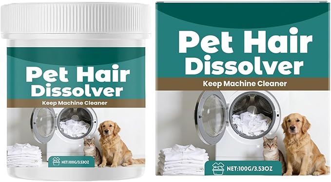 Pet Hair Dissolver - Safe Gentle Deep Cleaning Multipurpose Laundry Agent, Enzymatic Pet Friendly Fabric Care Booster | Powerful Odor Neutralizer Stain Lifter resiidue Free Hair Release treatmentt