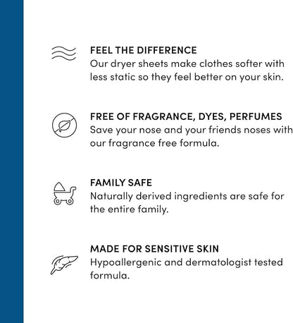 Clean Revolution Laundry Pods (100 Count) & Dryer Sheets (80 Count/160 Loads) Bundle - Fragrance Free, Plant Based, Biodegradable Detergent for Sensitive Skin, HE Compatible