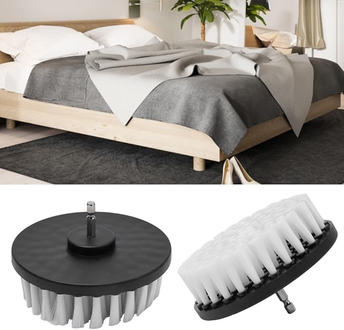 Inch Soft Bristle Electric Drill Brush Cleaner Attachment for Carpet, Rug, Leather Upholstery, Sofa, Chair, and Furniture Cleaning — Compatible with All