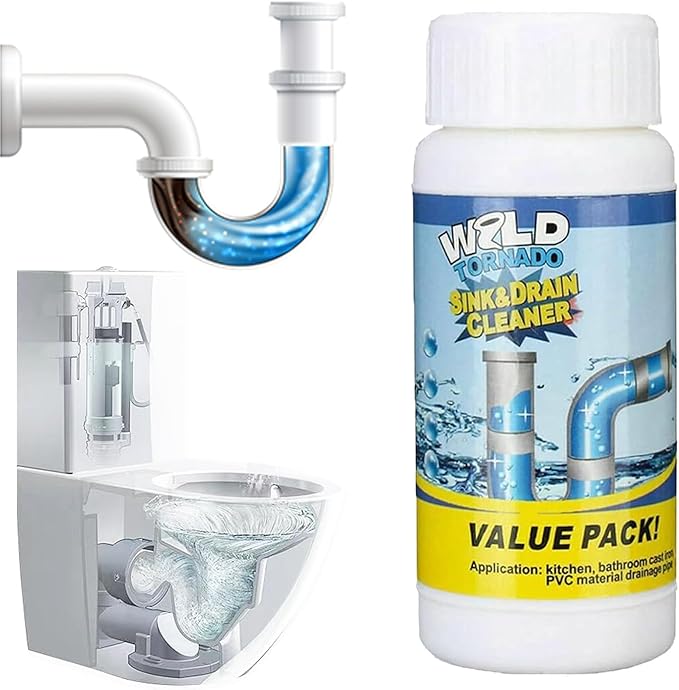 Sink and Drain Cleaner for Kitchen Bathroom Washroon, Powerful Drain Clog Remover, Effective Sterilization and Deodorization (1 Pc)