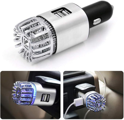 2 In 1 Car Air Purifier, 12v Plug Car Air Freshener And Ionic Air Purifier,For Car With Dual Usb Charger, Remove Dust, Pollen, Smoke And Bad Odors - Available For Your Auto Or Rv
