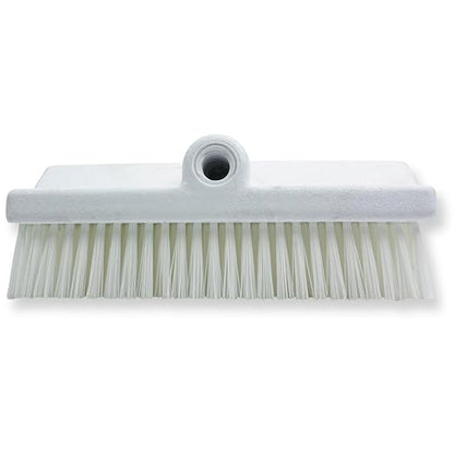 SPARTA 40423EC02 Plastic Floor Scrub Brush, Wall Brush, Equipment Brush With Nonabsorbent Bristles For Industrial Kitchens, Hospitals, Commercial Cleaning, 10 Inches, White, (Pack of 2)