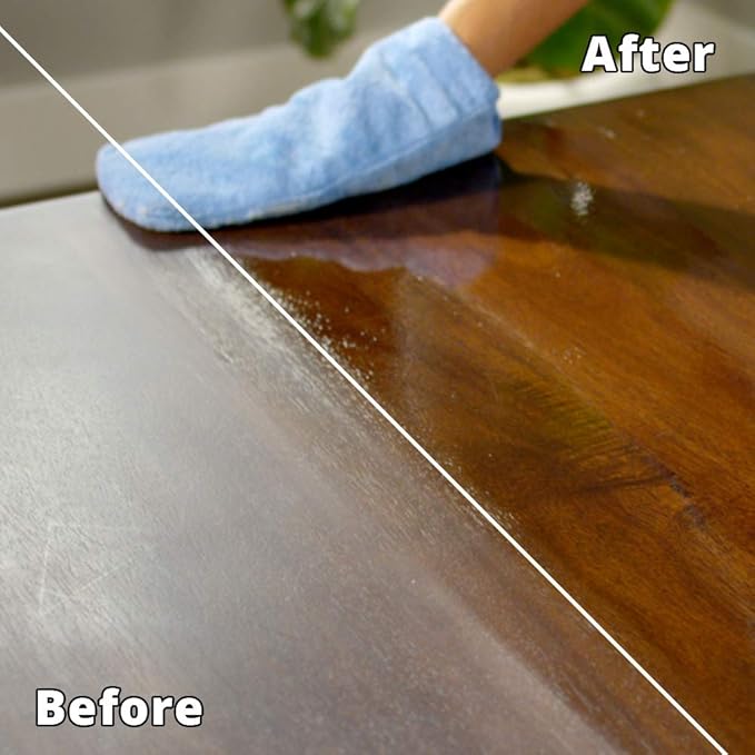 Rejuvenate All Floors Restorer and Polish Fills in Scratches Protects & Restores Shine No Sanding Required (128 oz) and Rejuvenate Cabinet And Furniture Restorer Fills In Scratches, Shines And Protects Indoor Cabinets And Furniture, 16 Ounces