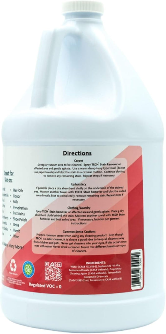 TECH Multi-Purpose Stain Remover, 128 oz, For Carpet, Clothes, Upholstery, and Other Fabrics
