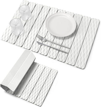 Large Stone Dish Drying Mats for Kitchen Counter, 24"(L)×16"(W) Ripple - Pattern Dish Drying Mat, Eco-Friendly Absorbent Diatomaceous Earth Mats for Dishes Bottles Cups, Match Any Countertop