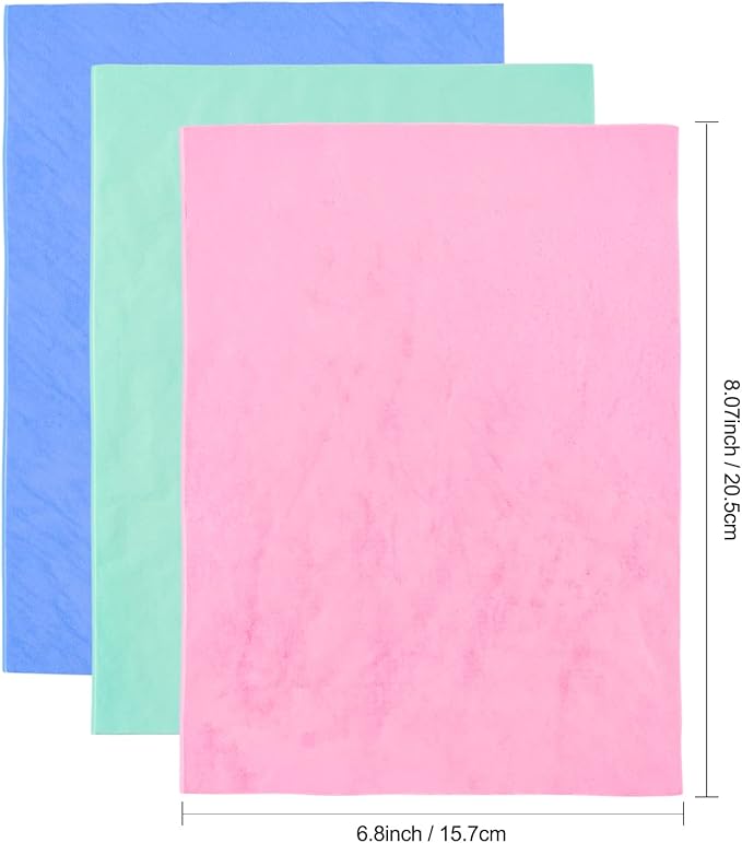 BAOFALI 6Pcs Stamp ShammySuede ClothStamp Cleaner Super Absorbent Towel 3 Colors for Stamp Cleaning Cloth