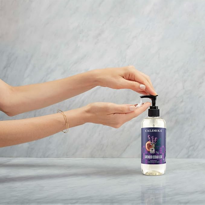 Caldrea Hand Wash Soap, Aloe Vera Gel, Olive Oil And Essential Oils To Cleanse And Condition, Lavender Cedar Leaf Scent, 10.8 Oz