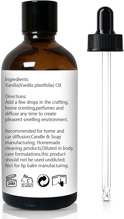 GM Gumili Vanilla Essential Oil 200ML, Natural Vanilla Oil Scented Oils for Aromatherapy & Diffuser-100ML(Pack of 2)