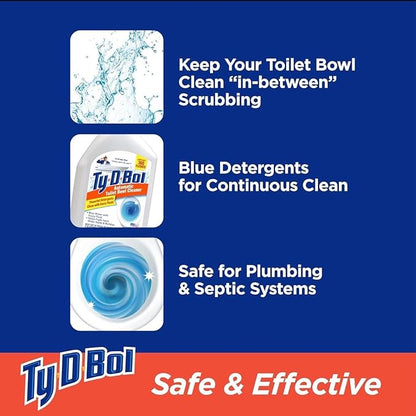 Automatic Toilet Bowl Cleaner Liquid – In-Tank Toilet Cleaner, Original Blue Formula, Long-Lasting Freshness, 10 oz