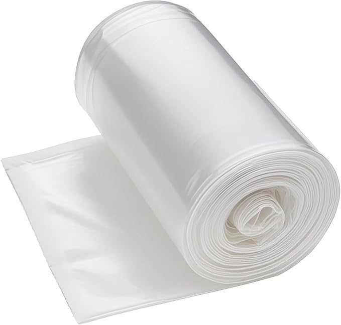 WAIKAS 30 Ggallon Trash Bags, Pack of 10 Large Trash Bags Garbage Bag, 76x93.8cm,33.5g/pc, Unscented, White