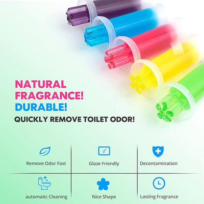 Toilet Gel, 60 Count 5 Kinds Of Scent Toilet Cleaner Bowl Gel Stamp Kit Air Freshener