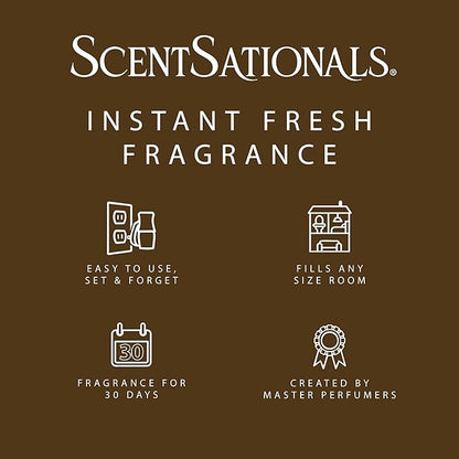 ScentSationals Cinnamon Cheer Fragrance Oil Plug In Air Freshener Refills 3-Pack - Works with Scentsationals Wall Plugs, Long-Lasting Home Fragrance, 0.8 fl oz Each, Packaging May Vary