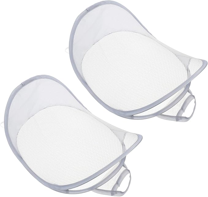 Zerodeko 2pcs Wall-mounted Folding Dirty Clothes Organizer Baskets Breathable Hanging Storage for Bedroom and Bathroom Space-saving Laundry