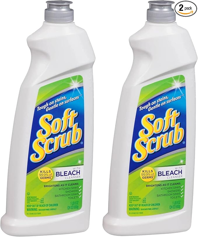 Soft Scrub Cleanser with Bleach, 24 Ounce (Pack of 2)