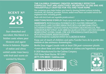 Caldrea Multi-surface CounterTop Spray Cleaner, Made With Vegetable Protein Extract, Pear Blossom Agave Scent, 16 Oz