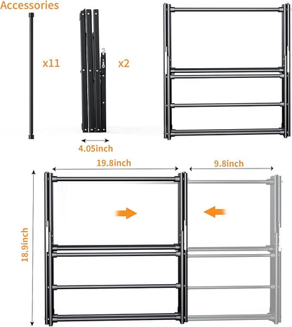 Clothes Drying Rack Household Indoor, Foldable Drying Rack Clothing for Laundry - 40" x 28.8" x 14.2", Space Saving Indoor&Outdoor, Black-1pack