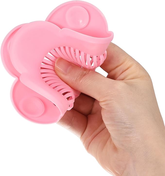 uxcell Kitchen Sink Strainer, Silicone Sink Disposal Stopper Flexible Drain Sieve Hair Catcher Pink 2pcs
