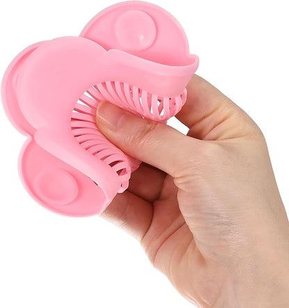 uxcell Kitchen Sink Strainer, Silicone Sink Disposal Stopper Flexible Drain Sieve Hair Catcher Pink 2pcs