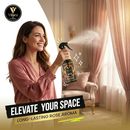 Room Spray Air Freshener –Odor Eliminator Spray for Home, Bathroom & Office – Long Lasting Floral Mist Deodorizer, Non-Toxic Natural Air Spray for Bedding 300ml (Sky-Rose-Jasmine-Mango-spring)
