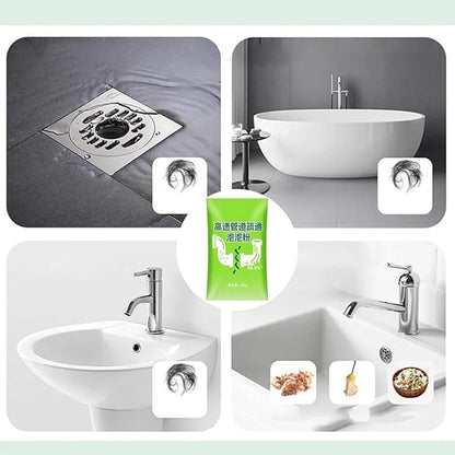Powerful Pipe Dredging Agent, Powerful Pipeline Dredging Powder, Sink And Drain Cleaner Powder, Drain Clog Remover Agent, Multi-Functional Pipe Unclogging For Kitchen Toilet Bathroom (3PC)