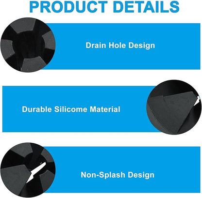 3 3/8" Garbage Disposal Splash Guard, 2Pcs Quiet Garbage Disposal Rubber Drain Insert, Garbage Disposal Parts, Removable Sink Baffles QCB-AM Compatible with Insinkerator Garbage Disposal Parts