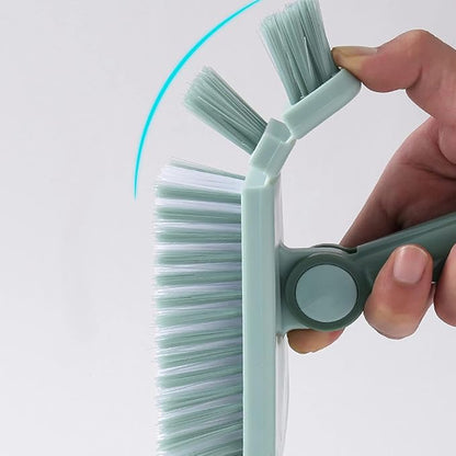 Cleaning Brush with Long Handle Floor Scrubbers for Tub Tile Cleaning Supplies Scrub Brush for Bathroom Bathtub Toilet Floor Kitchen Apartment Essentials forfor Women Men (Green)