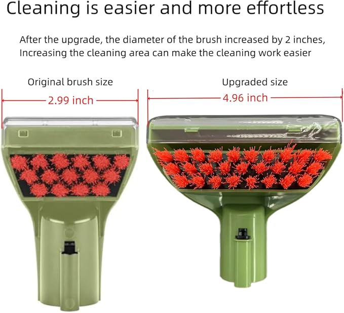 Upgraded 5.3in 1400B Little Green Machine Multi-Purpose Tools Brush Replacement Parts Compatible with 1400B 3194 3353 2458 3588F 1986 1425 2513E 3624 Tough Stain Brush Tool Attachments (green 1+2)