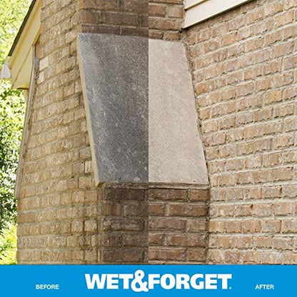 Wet & Forget Outdoor Moss, Mold, Mildew, & Algae Stain Remover Multi-Surface Cleaner, Ready to Use, 64 Fluid Ounces, 4 Pack